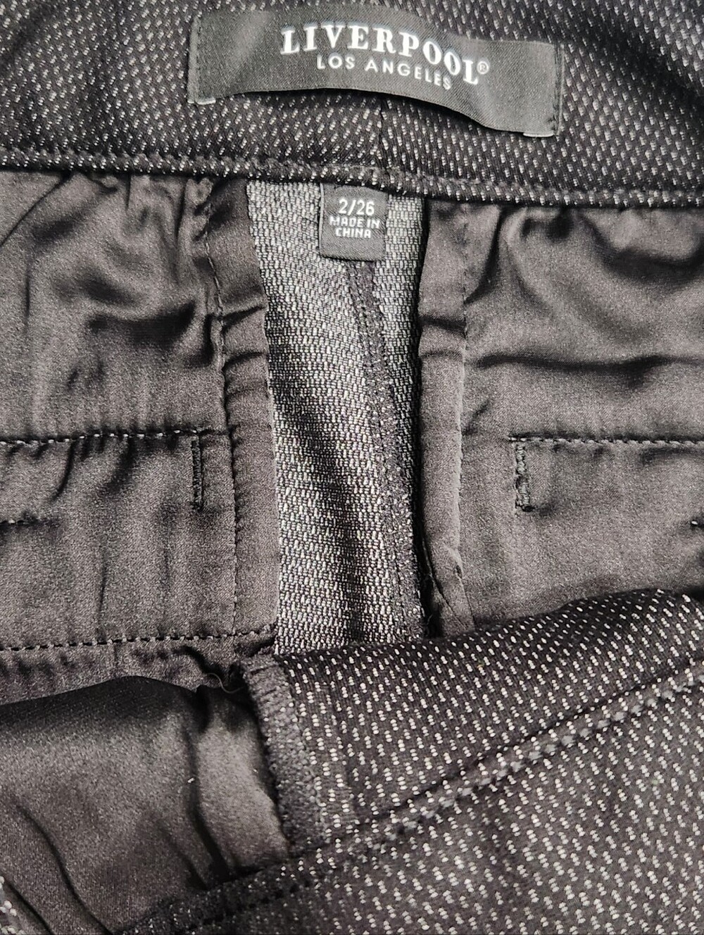 Liverpool Black Patterned Kelsey Trousers, EUC. Size 2. - Picture 7 of 7